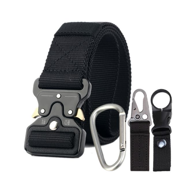 waist support tactical belt nylon army outdoor metal buckle heavy duty training hunting 120cm 3.8cm wide, Black;gray
waist support tactical belt nylon army outdoor metal buckle heavy duty training hunting 120cm 3.8cm wide, Black;gray