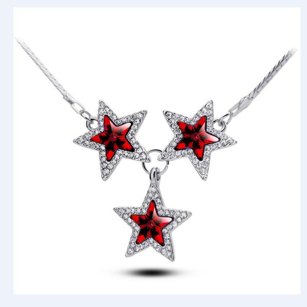 austria crystal five pointed stars pendant necklace charm women girl party fashion jewelry lovely gift, Silver
austria crystal five pointed stars pendant necklace charm women girl party fashion jewelry lovely gift, Silver
