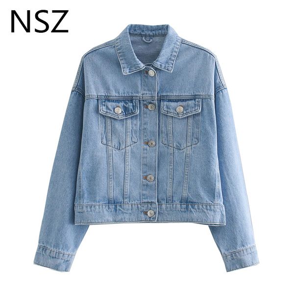 nsz women jeans jacket denim coat long sleeve loose casual harajuku cropped coat outwear crop autumn winter clothing, Black;brown
nsz women jeans jacket denim coat long sleeve loose casual harajuku cropped coat outwear crop autumn winter clothing, Black;brown
