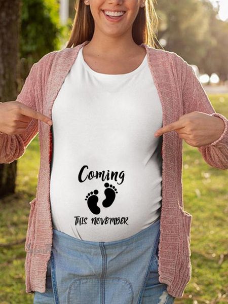 pregnancy shirt maternity cute coming this november letter print o-neck short sleeve tshirt pregnant ropa embarazada verano, White
pregnancy shirt maternity cute coming this november letter print o-neck short sleeve tshirt pregnant ropa embarazada verano, White