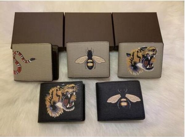 2020 new men animal short wallet leather black snake tiger bee wallets women long style purse wallet card holders, Red;black
2020 new men animal short wallet leather black snake tiger bee wallets women long style purse wallet card holders, Red;black