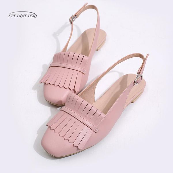 women flat sandals genuine leather tassel square toe ladies pink silver leather sandals woman oxford shoes 2020, Black
women flat sandals genuine leather tassel square toe ladies pink silver leather sandals woman oxford shoes 2020, Black