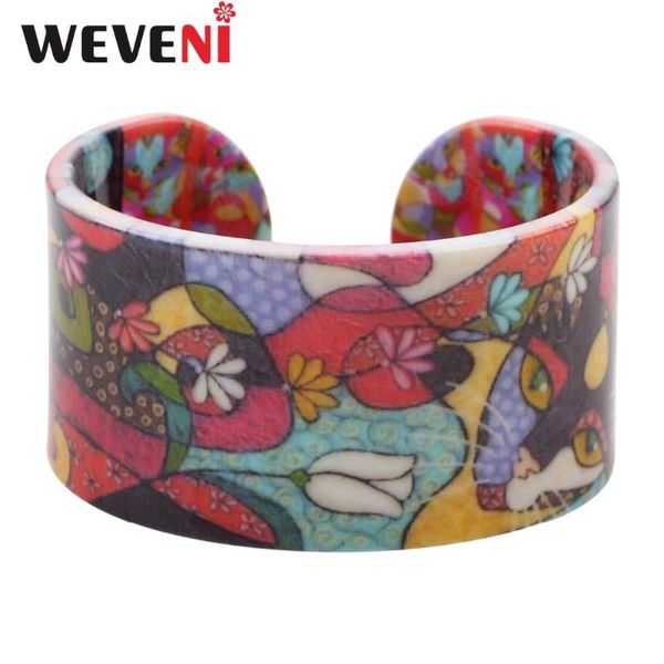 weveni fab design love wide cat kitten shine print bracelets bangles acrylic jewelry for women new fashion animal accessories, Black
weveni fab design love wide cat kitten shine print bracelets bangles acrylic jewelry for women new fashion animal accessories, Black