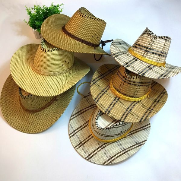 summer men's outdoor cowboy cowboy sun sun plaid beach sunshade hat scenic spot sunscreen hat, Blue;gray
summer men's outdoor cowboy cowboy sun sun plaid beach sunshade hat scenic spot sunscreen hat, Blue;gray
