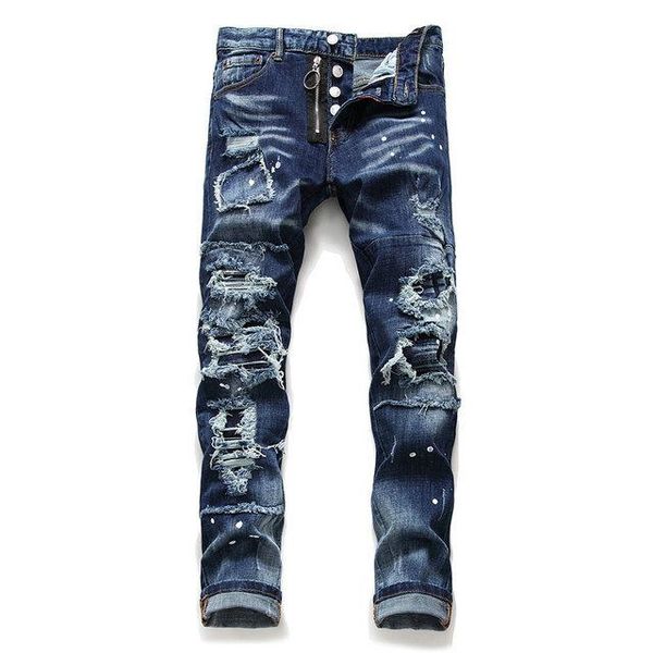 2020 new mens denim jeans fashion italy men s jeans true slim washed zipper decorated urban casual pants -3xl, Blue
2020 new mens denim jeans fashion italy men s jeans true slim washed zipper decorated urban casual pants -3xl, Blue