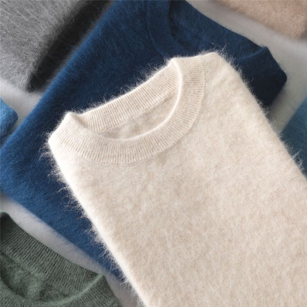 100% mink cashmere sweater men pullovers 2020 autumn winter basic warm clothes jersey sueter hombre pull homme hiver jumper, White;black
100% mink cashmere sweater men pullovers 2020 autumn winter basic warm clothes jersey sueter hombre pull homme hiver jumper, White;black