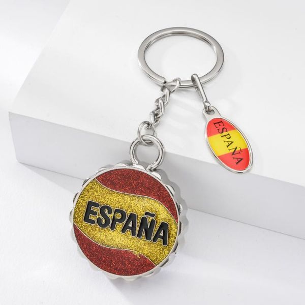 españa flag beer cover emboss letter pattern keychain spain style souvenir bottle opener multi-function key ring, Silver
españa flag beer cover emboss letter pattern keychain spain style souvenir bottle opener multi-function key ring, Silver
