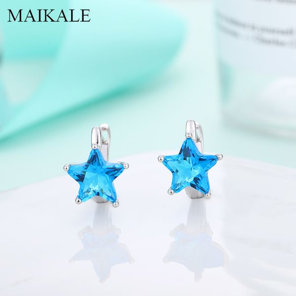maikale trendy five-pointed star earrings pentagram colorful cubic zirconia stud earrings for women jewelry fashion accessories, Golden;silver
maikale trendy five-pointed star earrings pentagram colorful cubic zirconia stud earrings for women jewelry fashion accessories, Golden;silver