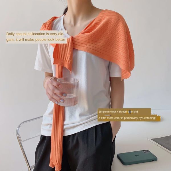 ice silk thread girlfriend 2.0 thin silk shawl knitted shirt shawl versatile fake collar shoulder fashion, Blue;gray
ice silk thread girlfriend 2.0 thin silk shawl knitted shirt shawl versatile fake collar shoulder fashion, Blue;gray