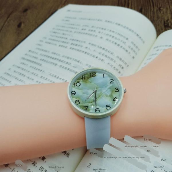 round new pattern student quartz metal lady fashion children silicone strap marble silicone marble creative jade watch, Blue
round new pattern student quartz metal lady fashion children silicone strap marble silicone marble creative jade watch, Blue