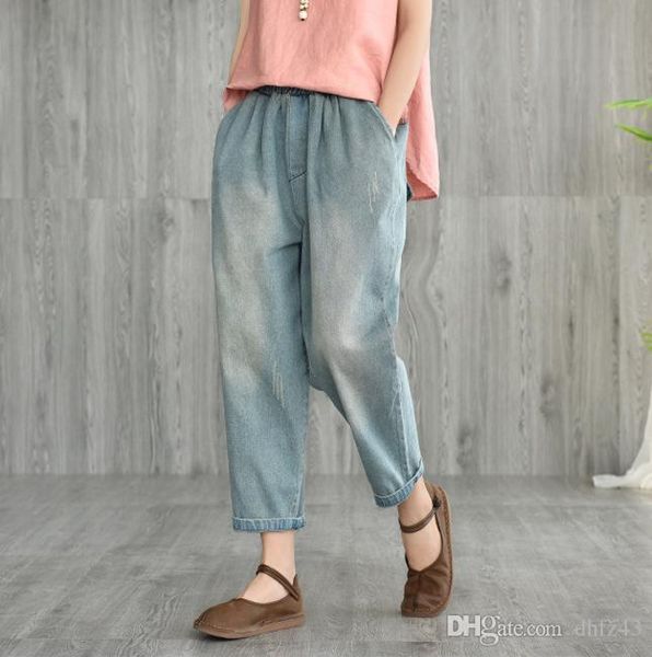 summer jeans women retro loose casual denim pants new drawstring pocket vintage ladies trousers 2019 mori girl pants, Blue
summer jeans women retro loose casual denim pants new drawstring pocket vintage ladies trousers 2019 mori girl pants, Blue