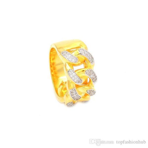 European and American hip-hop men's double color electroplatedmicro Zirconia Ring Cuban chain ring
European and American hip-hop men's double color electroplatedmicro Zirconia Ring Cuban chain ring