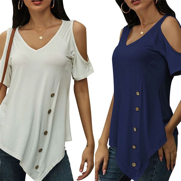women summer off shoulder t shirt elegant short sleeve tee shirt femme ladies office lady wear loose t streetwear, White
women summer off shoulder t shirt elegant short sleeve tee shirt femme ladies office lady wear loose t streetwear, White