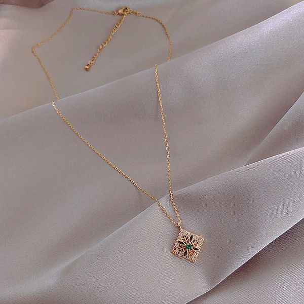 selling fashion jewelry generous square micro inlaid zircon pendant necklace elegant everyday versatile necklace for women, Silver
selling fashion jewelry generous square micro inlaid zircon pendant necklace elegant everyday versatile necklace for women, Silver