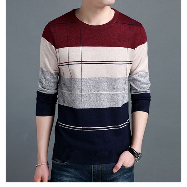 men's sweaters wool pullover autumn winter warm thick o-neck patchwork slim fit long sleeve clothes knitted cotton casual male sweater, White;black
men's sweaters wool pullover autumn winter warm thick o-neck patchwork slim fit long sleeve clothes knitted cotton casual male sweater, White;black