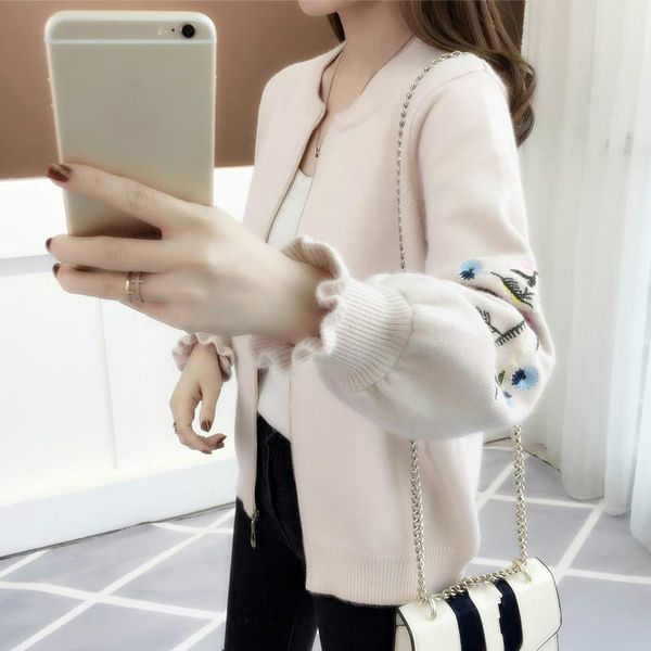 slim cardigan sweater new coat women cardigan embroidery floral long sleeve knitted cardigans feminino, White;black
slim cardigan sweater new coat women cardigan embroidery floral long sleeve knitted cardigans feminino, White;black
