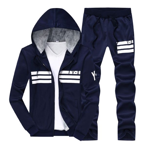 winter hoodies suits men knitting fabric fleece lining warm sport sets 2020 new stripe printing windproof fitness run jogger set, Black;blue
winter hoodies suits men knitting fabric fleece lining warm sport sets 2020 new stripe printing windproof fitness run jogger set, Black;blue