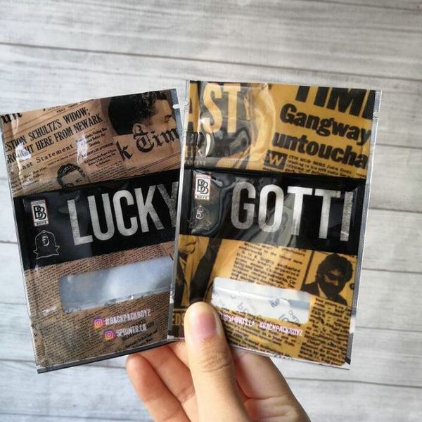 gotti packbackboyz bags resealable zipper seal for freshness childproof flowers packing lucky mylar bags gotti mylar bags dhl
gotti packbackboyz bags resealable zipper seal for freshness childproof flowers packing lucky mylar bags gotti mylar bags dhl