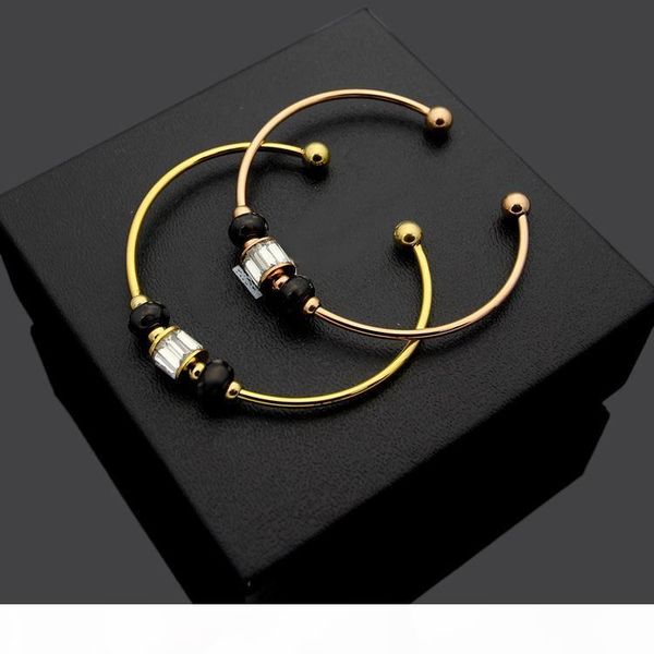 2020 designer c letter double black round bead cylinder drill opening bracelet women's style bracelet
2020 designer c letter double black round bead cylinder drill opening bracelet women's style bracelet