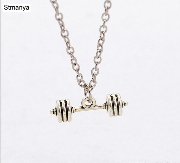 male punk jewelry necklace dumbbell pendant stainless steel chain necklace for men and women sports jewelry n1145, Silver
male punk jewelry necklace dumbbell pendant stainless steel chain necklace for men and women sports jewelry n1145, Silver