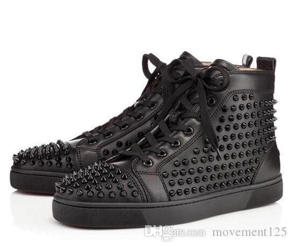 fashion high spikes shoes ,black leather red bottom sneakers for men and women party leisure sneakers flats sports casual shoes 35-46
fashion high spikes shoes ,black leather red bottom sneakers for men and women party leisure sneakers flats sports casual shoes 35-46
