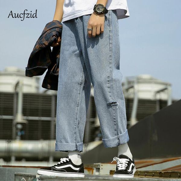aucfzid fashion jeans men high waist ripped trousers slim denim pants oversize streetwear straight pants nz015, Blue
aucfzid fashion jeans men high waist ripped trousers slim denim pants oversize streetwear straight pants nz015, Blue
