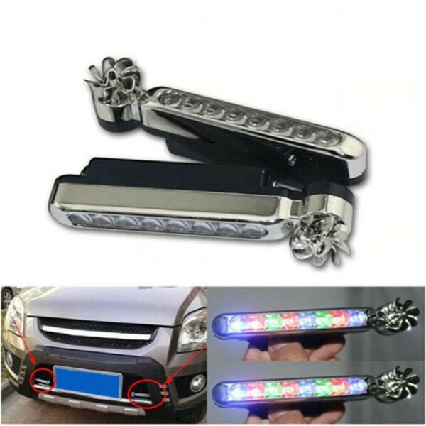 1 pair 8x leds wind driven multiple colour car front lights with fan rotation for car fog warning
1 pair 8x leds wind driven multiple colour car front lights with fan rotation for car fog warning