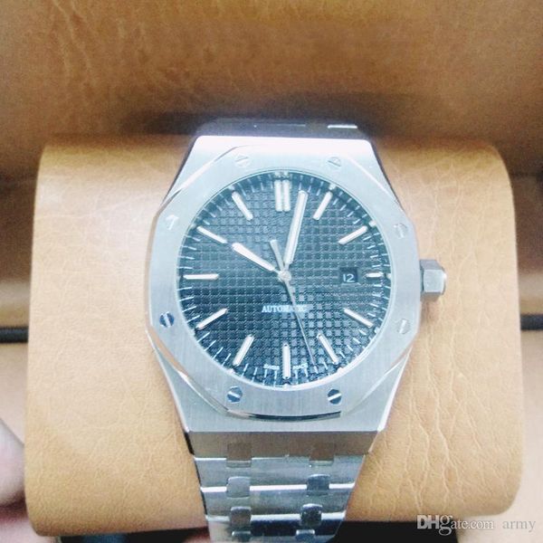 41mm luxury watch for men automatic movement blue dial watch sapphire 15400 stainless steel mens watches, Slivery;brown
41mm luxury watch for men automatic movement blue dial watch sapphire 15400 stainless steel mens watches, Slivery;brown