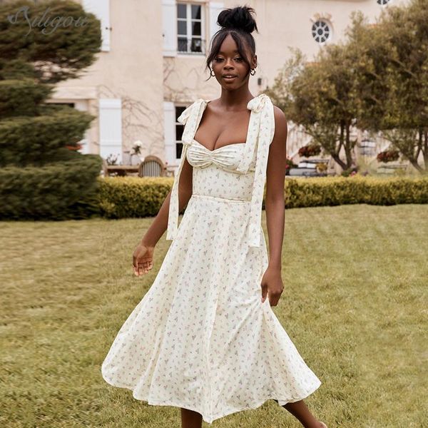 ailigou summer new floral print split long skirt bow sleeveless backless party dress elegant lady beach vacation costume, Black;gray 
ailigou summer new floral print split long skirt bow sleeveless backless party dress elegant lady beach vacation costume, Black;gray