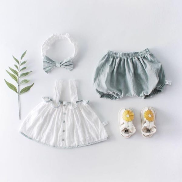 2020 summer baby outfits cotton button sleeveless newborn baby girl clothes bloom pants hair band suit beautiful roupa, White
2020 summer baby outfits cotton button sleeveless newborn baby girl clothes bloom pants hair band suit beautiful roupa, White