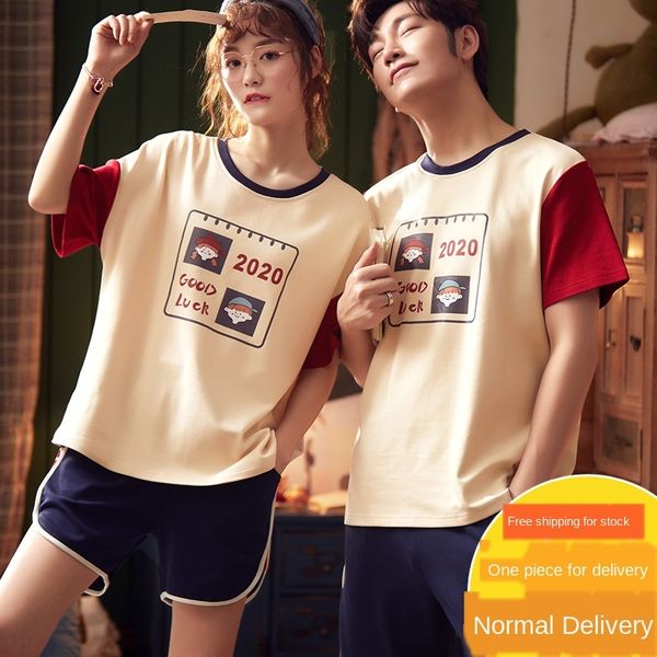 bgv9v summer new couple pajamas women's home clothes and shorts short-sleeved cotton thin men's shorts cotton home clothes can be, Blue;red
bgv9v summer new couple pajamas women's home clothes and shorts short-sleeved cotton thin men's shorts cotton home clothes can be, Blue;red