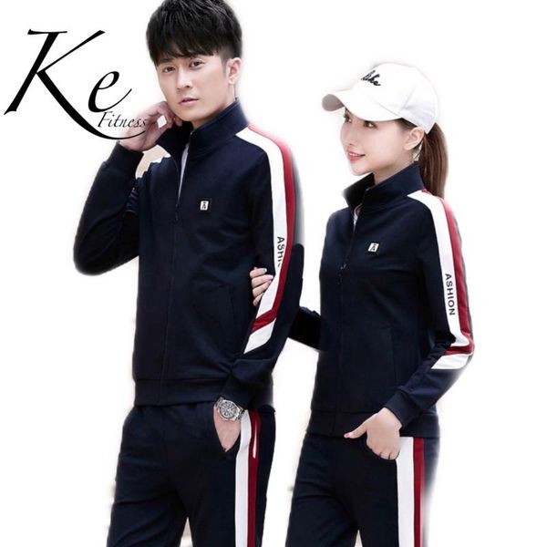 ke casual sports suit man woman spring and autumn couple wear 2020 new korean version of the trendy sports wear tracksuits, White;black
ke casual sports suit man woman spring and autumn couple wear 2020 new korean version of the trendy sports wear tracksuits, White;black