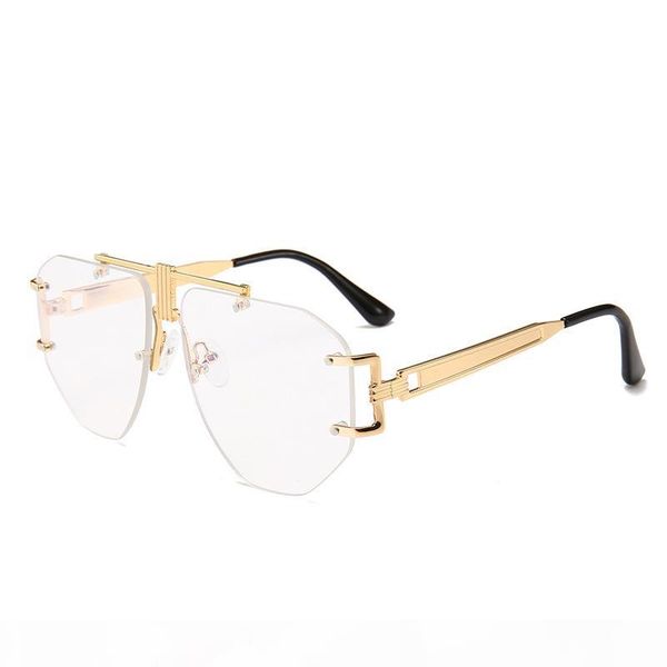 gold rimless glasses women brand clear lens 2019 oversized eyeglasses frame men retro metal clear lens sunglasses nx, White;black
gold rimless glasses women brand clear lens 2019 oversized eyeglasses frame men retro metal clear lens sunglasses nx, White;black