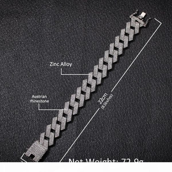 j new color 20mm prong cuban link chains necklace fashion hiphop jewelry 3 row rhinestones iced out necklaces for men, Silver
j new color 20mm prong cuban link chains necklace fashion hiphop jewelry 3 row rhinestones iced out necklaces for men, Silver