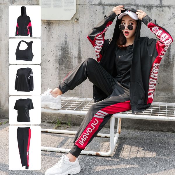 vlj61 four seasons five-piece fitness four seasons five suits piece setsuit women's long-sleeved hooded quick-drying gym running traini, White;red
vlj61 four seasons five-piece fitness four seasons five suits piece setsuit women's long-sleeved hooded quick-drying gym running traini, White;red