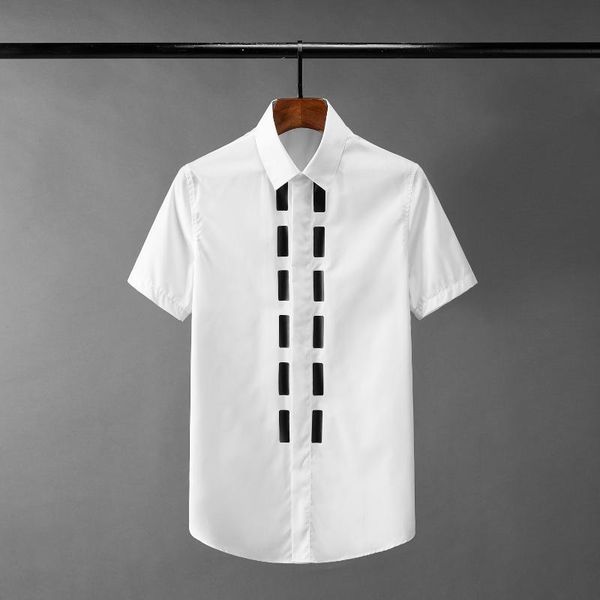 new white summer мужские рубашки высокого качества нашивки printed шрот втулки вскользь mens рубашки платья мода slim fit мужской shrits, White;black
new white summer мужские рубашки высокого качества нашивки printed шрот втулки вскользь mens рубашки платья мода slim fit мужской shrits, White;black