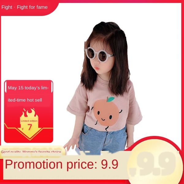 korean girl t-shirt clothing children's 2020 summer fashion children's clothing western short sleeve top, Blue
korean girl t-shirt clothing children's 2020 summer fashion children's clothing western short sleeve top, Blue