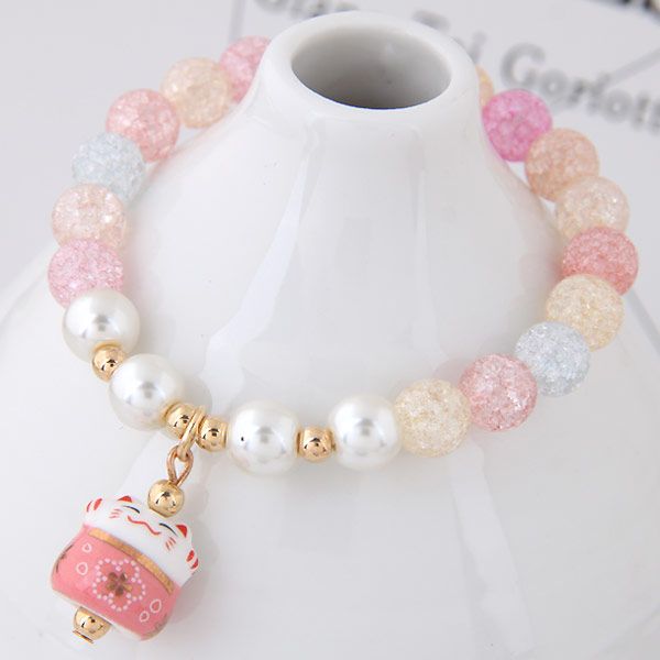 sweet stone beads strand bracelet lucky cat ceramic beads bracelet for women charms, Red;blue
sweet stone beads strand bracelet lucky cat ceramic beads bracelet for women charms, Red;blue
