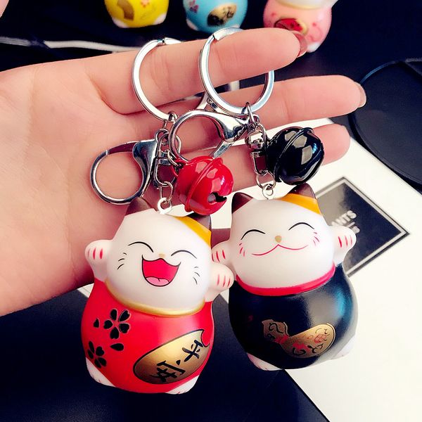 new lovely lucky cat doll keychain cartoon kitten key chain car women metal bells portachiavi bag charms pendant key ring holder, Silver
new lovely lucky cat doll keychain cartoon kitten key chain car women metal bells portachiavi bag charms pendant key ring holder, Silver
