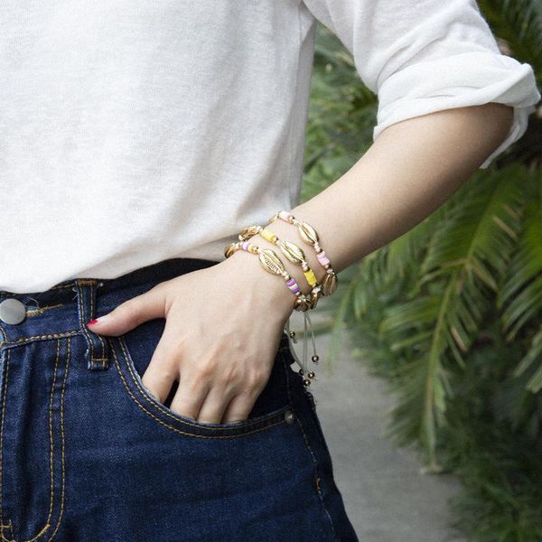 2020 vintage gold shell bracelet for women bohemian vintage hand-knitted rope chain colorful beads bracelet party jewelry, Black
2020 vintage gold shell bracelet for women bohemian vintage hand-knitted rope chain colorful beads bracelet party jewelry, Black