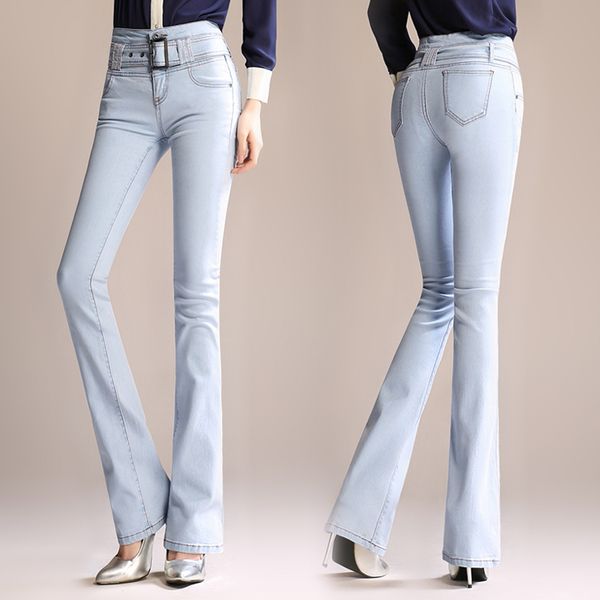 promotion women's slim high waist boot cut jeans girls fashion nostalgic bell bottom trousers flares ing, Blue
promotion women's slim high waist boot cut jeans girls fashion nostalgic bell bottom trousers flares ing, Blue