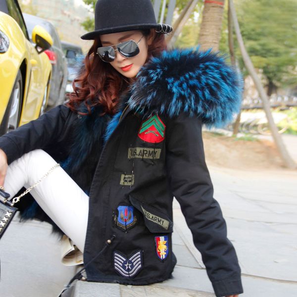 maomaokong real fox fur parka winter jacket natural fox fur lining parka coat real large raccoon fur collar coat women parka, Black
maomaokong real fox fur parka winter jacket natural fox fur lining parka coat real large raccoon fur collar coat women parka, Black