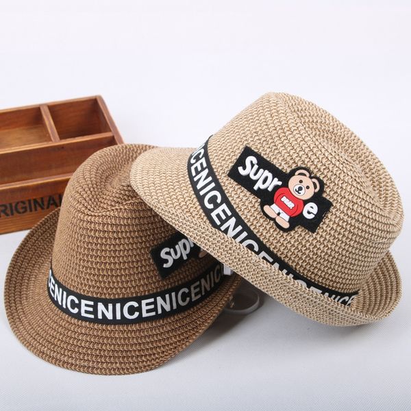 english style straw children's summer sun-proof boys korean fashion sunscreen straw sunscreen hat girls beach sun hat, Yellow
english style straw children's summer sun-proof boys korean fashion sunscreen straw sunscreen hat girls beach sun hat, Yellow