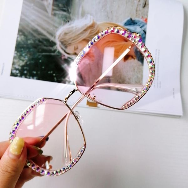 square rhinestone 2019 sunglasses luxury women brand pink black clear lens oversized diamond sunglasses for men vintage shades ch01, Blue
square rhinestone 2019 sunglasses luxury women brand pink black clear lens oversized diamond sunglasses for men vintage shades ch01, Blue