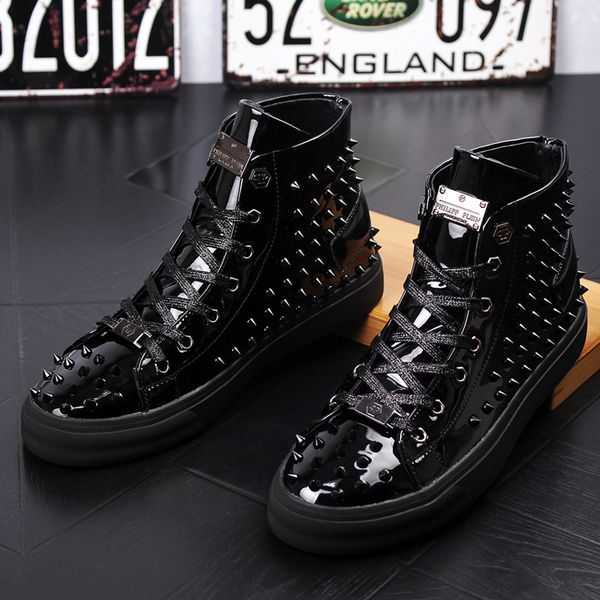red gold designer men sneakers light bottom shoes hip-hop ankle boots platform shoes men casual height increasing, Black
red gold designer men sneakers light bottom shoes hip-hop ankle boots platform shoes men casual height increasing, Black