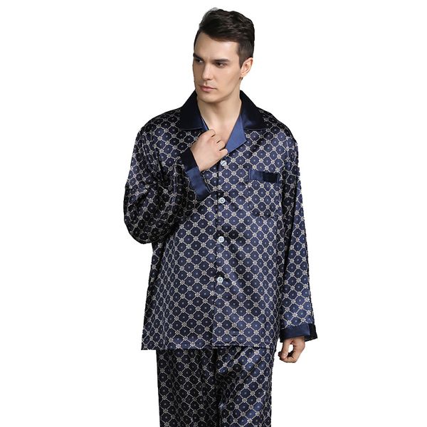 2pieces set plus size men's stain silk pajama spring winter male sleepwear modern style soft comfortable pyjama home costumes, Black;brown
2pieces set plus size men's stain silk pajama spring winter male sleepwear modern style soft comfortable pyjama home costumes, Black;brown