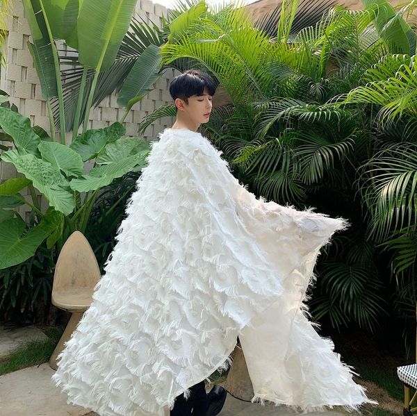 designer style peacock feather jacquard fur tassel mesh men's and women's long gown fashion cloak dress cloak, Tan;black
designer style peacock feather jacquard fur tassel mesh men's and women's long gown fashion cloak dress cloak, Tan;black