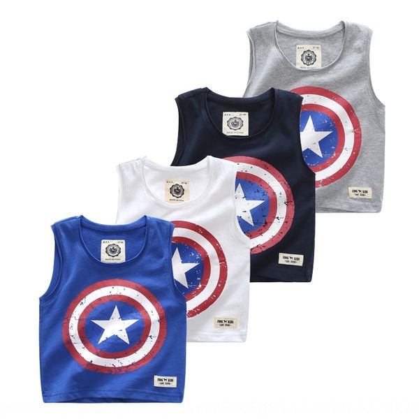 b17143 style wear boy's sleeveless cotton summer vest children's clothing children's captain america vest, Blue
b17143 style wear boy's sleeveless cotton summer vest children's clothing children's captain america vest, Blue