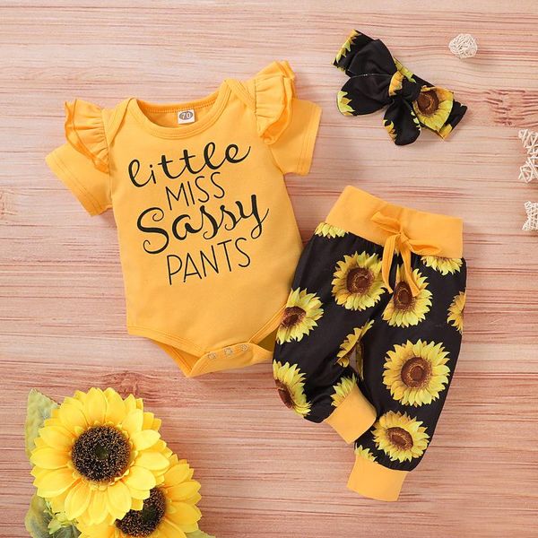 summer newborn toddler baby 3pcs set sunflower letter short sleeve romper +bowknot shorts+headband outfits clothing set, White
summer newborn toddler baby 3pcs set sunflower letter short sleeve romper +bowknot shorts+headband outfits clothing set, White