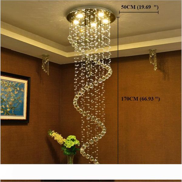 LED Modern Crystal chandeliers stair pendant lights fixtures indoor spiral Hanging Lights Deco Lamp Lighting for Hotel Hall Stairs
LED Modern Crystal chandeliers stair pendant lights fixtures indoor spiral Hanging Lights Deco Lamp Lighting for Hotel Hall Stairs